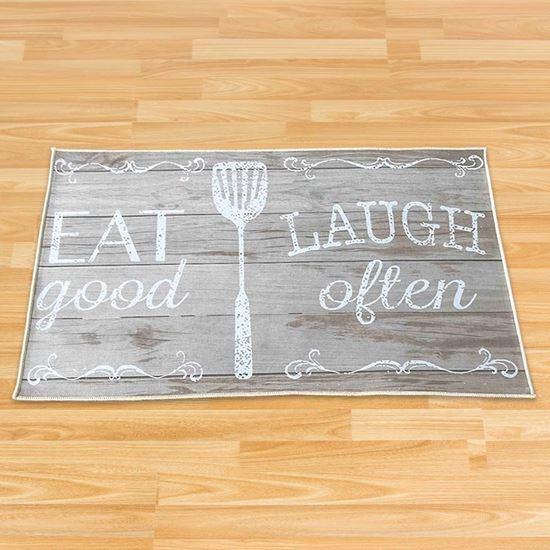 Obrázek z Protiskluzová předložka 90x60 cm  - Eat Good, Laugh Often
