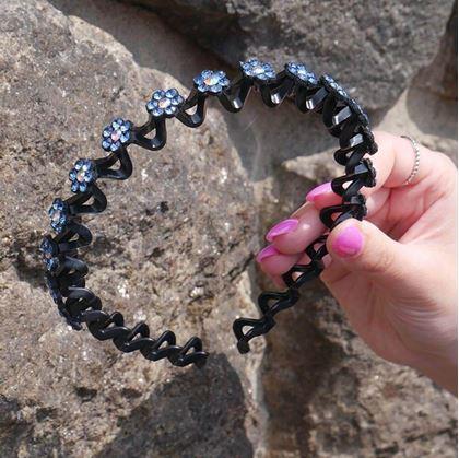 Obrázek z Čelenka s kamínky do vlasů - modrá