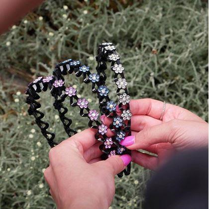 Obrázek z Čelenka s kamínky do vlasů - modrá