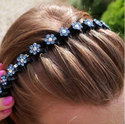 Obrázek z Čelenka s kamínky do vlasů - modrá