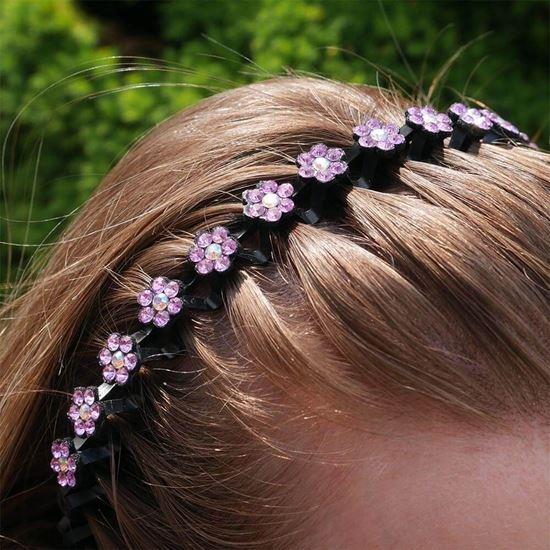 Obrázek z Čelenka s kamínky do vlasů - růžová