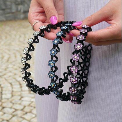 Obrázek z Čelenka s kamínky do vlasů - modrá