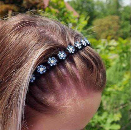 Obrázek z Čelenka s kamínky do vlasů - modrá