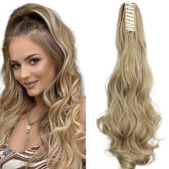 Obrázek z Příčesek do vlasů vlnitý culík 60 cm - plavý