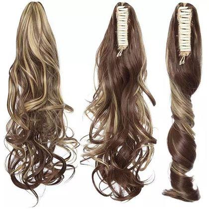 Obrázek z Příčesek do vlasů vlnitý culík 60 cm - melír