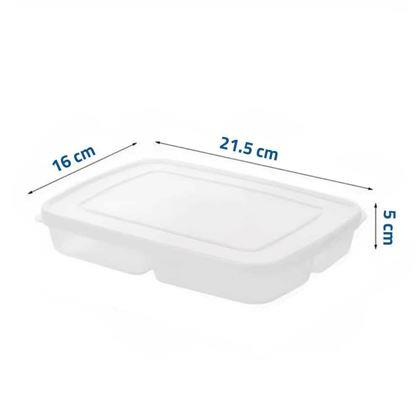 Obrázek z Dělená dóza na potraviny se 4 oddíly + víčko