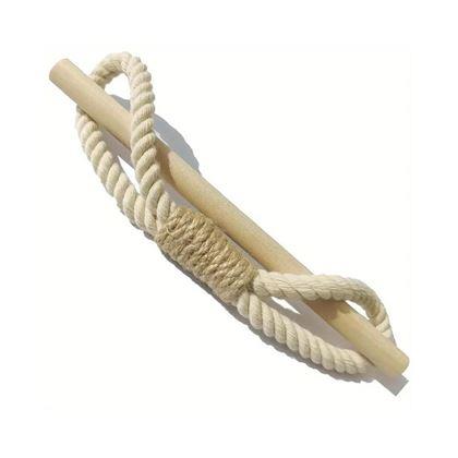 Obrázek z Dekorativní spona na závěs lano - bílé