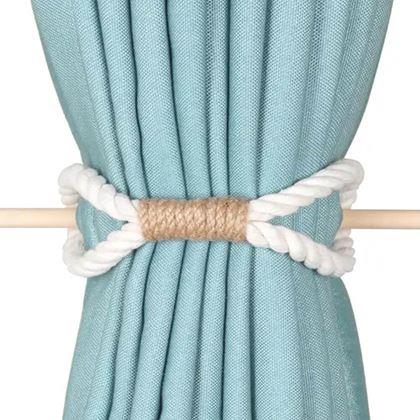 Obrázek z Dekorativní spona na závěs lano - bílé