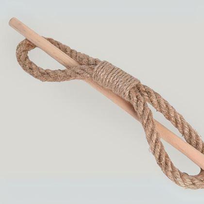 Obrázek z Dekorativní spona na závěs lano - hnědé