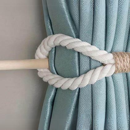 Obrázek z Dekorativní spona na závěs lano - bílé