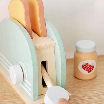 Obrázek z Dřevěný snídaňový set na hraní 9 ks