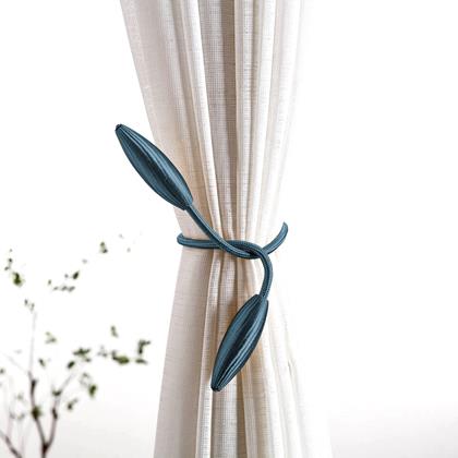 Obrázek z Spona na závěsy - šedomodrá