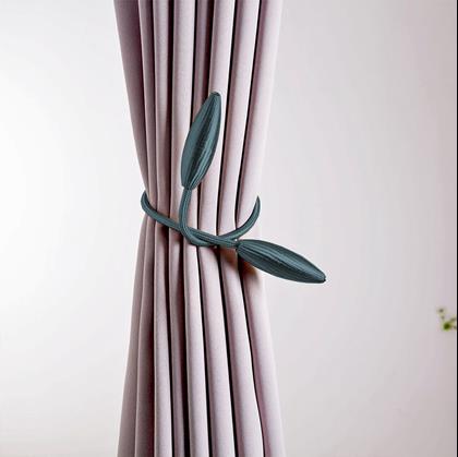 Obrázek z Spona na závěsy - šedomodrá