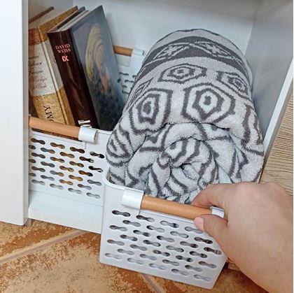 Obrázek z Úložný box s úchytkami - bílý