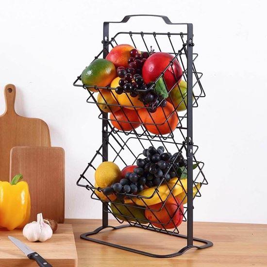 Obrázek z Dvoupatrový kovový košík 45 cm