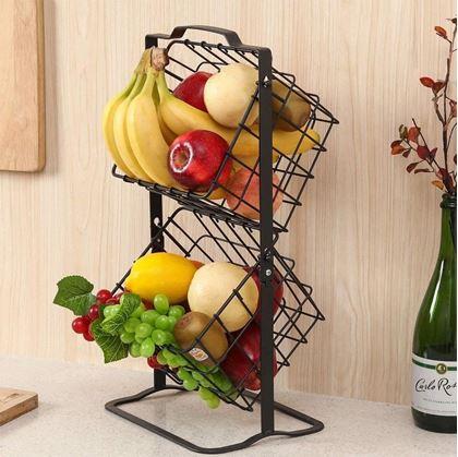 Obrázek z Dvoupatrový kovový košík 45 cm