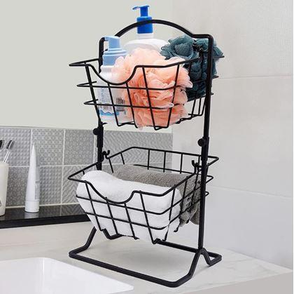Obrázek z Dvoupatrový kovový košík 45 cm
