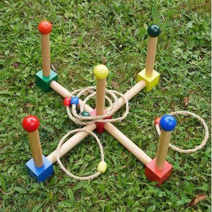 Obrázek z Dřevěná hra házení kroužků