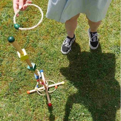 Obrázek z Dřevěná hra házení kroužků