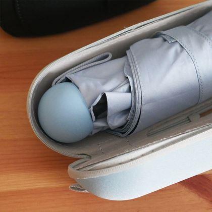 Obrázek z Mini skládací deštník s pouzdrem - modrý