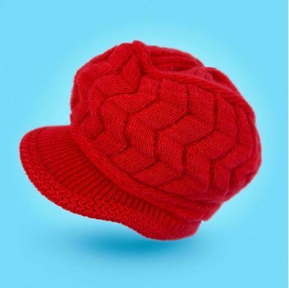 Obrázek z Pletený baret - červený