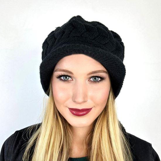 Obrázek z Pletený baret - černý