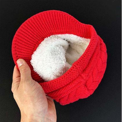Obrázek z Pletený baret - červený