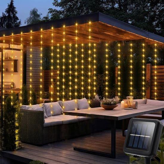 Obrázek z Solární LED závěs - 10 pramenů × 1 m  - teplá bílá