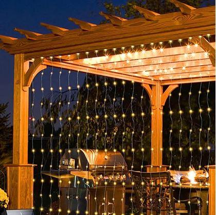 Obrázek z Solární LED závěs - 10 pramenů × 1 m  - teplá bílá