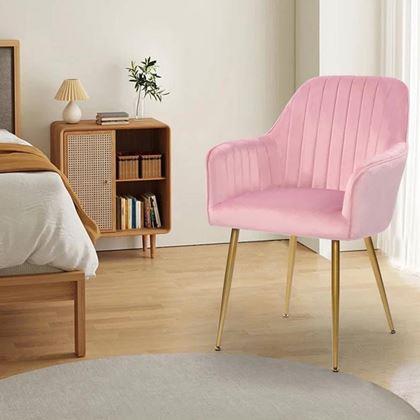 Obrázek z Polstrovaná růžová židlička/křesílko