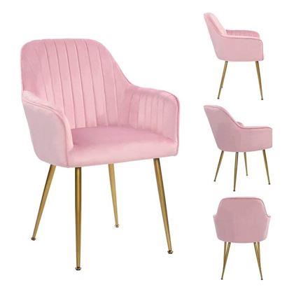 Obrázek z Polstrovaná růžová židlička/křesílko