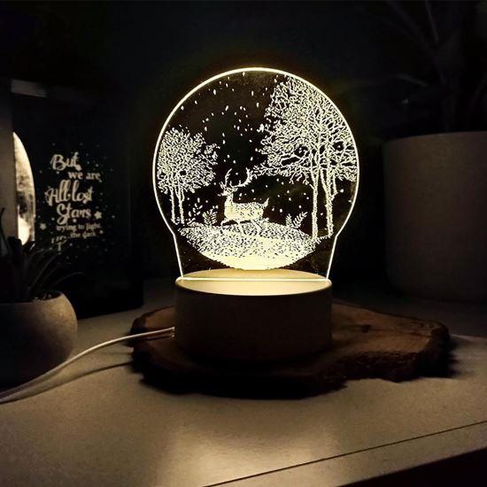 Obrázek z Dekorativní 3D lampa - jelen