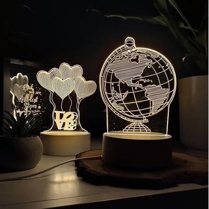 Obrázek z Dekorativní 3D lampa - glóbus