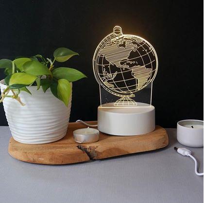Obrázek z Dekorativní 3D lampa - glóbus