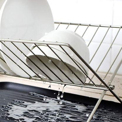 Obrázek Kovový odkapávač na nádobí s tácem