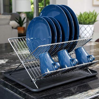 Obrázek z Nerezový odkapávač na nádobí s tácem