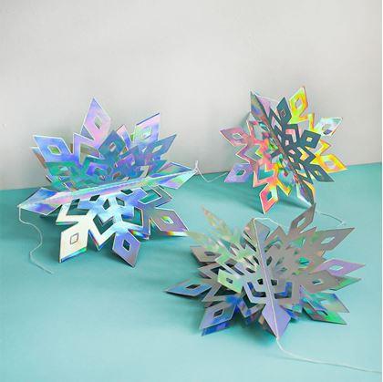 Obrázek z Závěsná dekorace sněhové vločky 6 ks