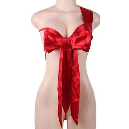 Obrázek z Sexy spodní prádlo - červená dárková mašle