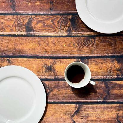 Obrázek Dekorativní ubrus s dekorem dřeva 61 x 61 cm