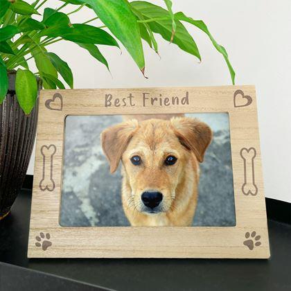 Obrázek z Dřevěný fotorámeček "Best Friend", 10 x 15 cm
