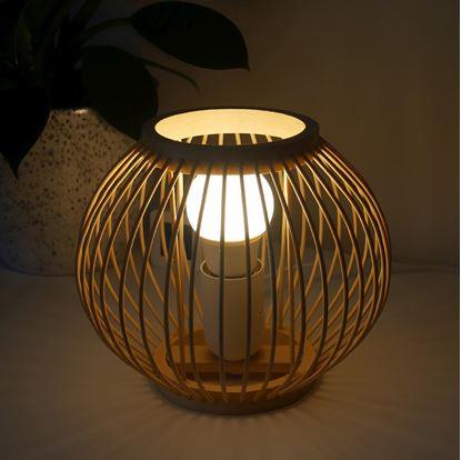 Obrázek Bambusová stolní lampa s LED žárovkou