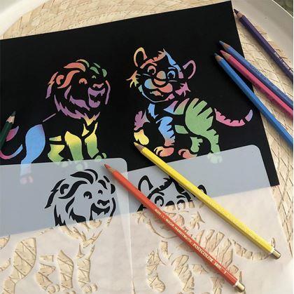 Obrázek z Šablony zvířátek na malování 13x13 cm 12 ks