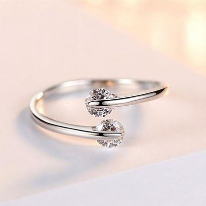 Obrázek Nastavitelný prstýnek s kamínky