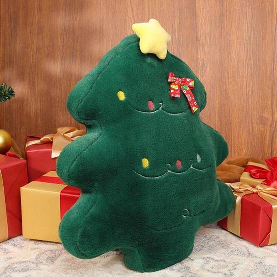 Obrázek z Vánoční sametový polštář ve tvaru vánočního stromečku