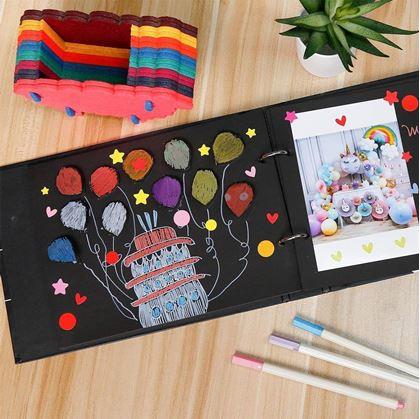 Obrázek z Zážitkový deník/fotoalbum filmová klapka + kreativní sada samolepek