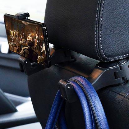 Obrázek Multifunkční háček/držák telefonu do auta za opěrku