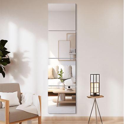 Obrázek z Nalepovací zrcadlové dlaždice 20x20 cm, 4 ks