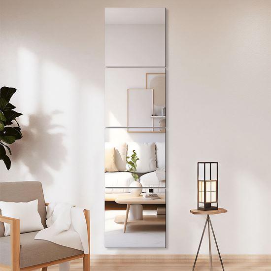 Obrázek z Nalepovací zrcadlové dlaždice 20x20 cm, 4 ks