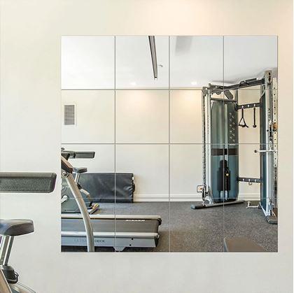 Obrázek z Nalepovací zrcadlové dlaždice 20x20 cm, 4 ks