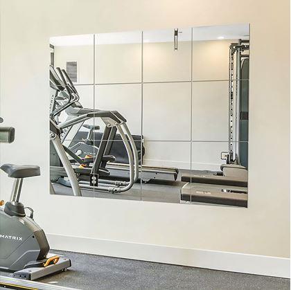 Obrázek z Nalepovací zrcadlové dlaždice 20x20 cm, 4 ks